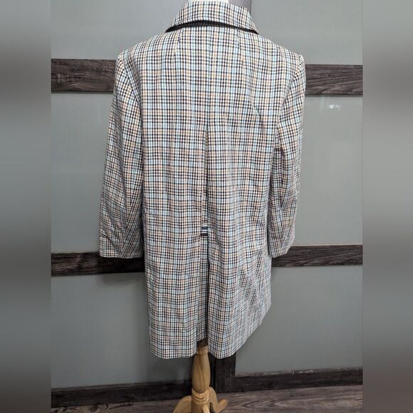 Talbot's checkered Mac peacoat 16 PETITE - Picture 5 of 7
